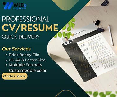 Elegant Resume Design Service, CV designs, CV writing in London For Gain Job